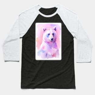 Bear Watercolor Portrait 4 Baseball T-Shirt